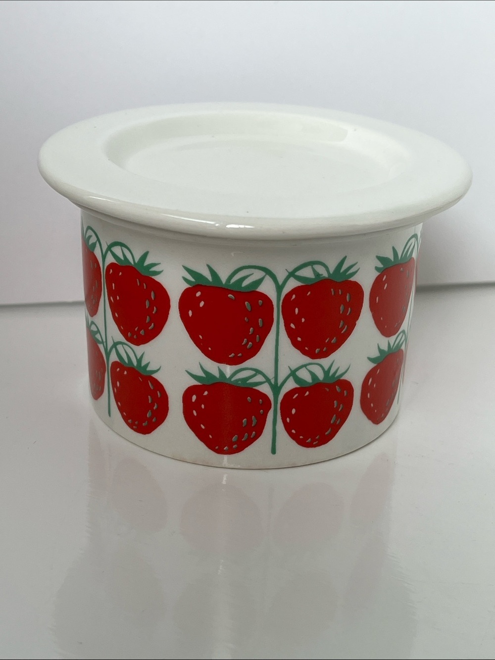 Arabia Finland Pomona Strawberry Jam Jar Bowl Raija Uosikkinen Scandinavian